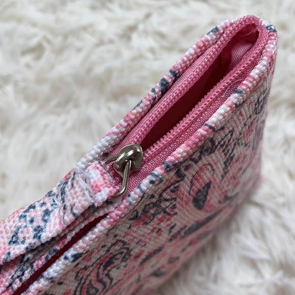 🎉2X HP🎉 Styliné Paisley Clutch Wristlet 💗 Pink & Gray - Picture 9 of 16